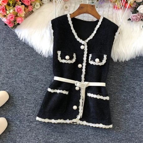 pearl button vest