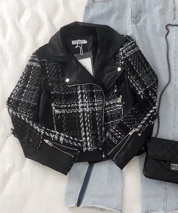 シェリミー ツイードライダースジャケット Cheri mi ツイードライダースジャケット - メルカリ