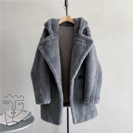 【ウール100%】フード付き short coat