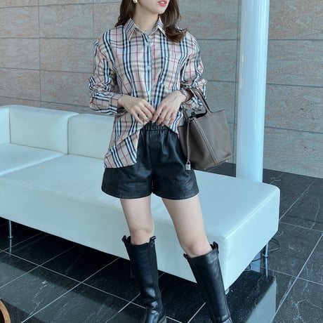 【即納】check  shirt