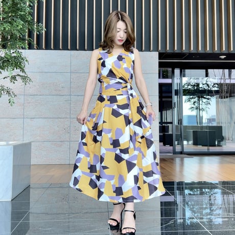 【即納】v neck long onepiece