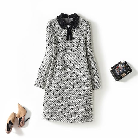 tweed dot onepiece