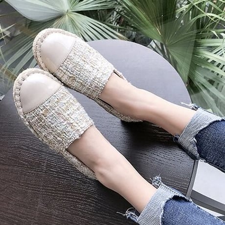 tweed slip-on