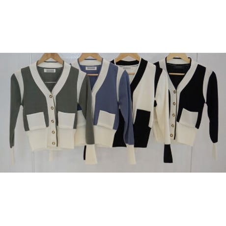 bi-color cardigan