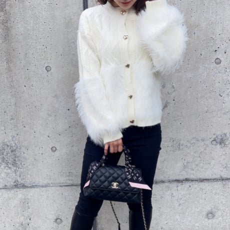 heart button cardigan