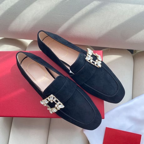 suède bijou flat shoes