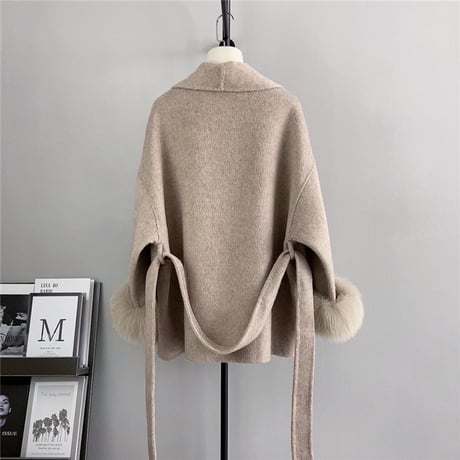 sleeve fox fur coat