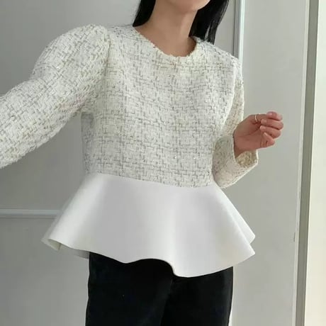 tweed peplum tops