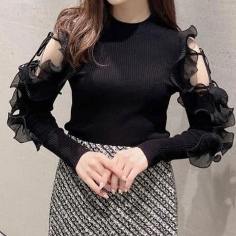 sleeve frill tops