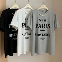 neck pearl logo t-shirt