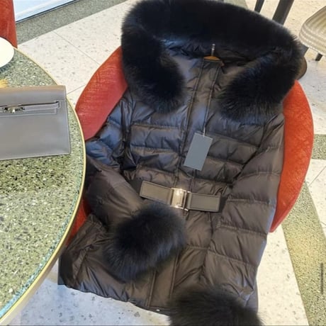 fox fur down jacket