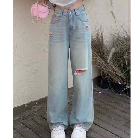 point pink denim