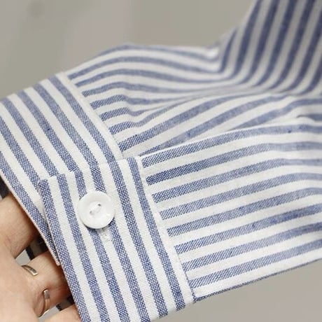 big collar stripe blouse