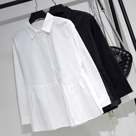 裾 pleats blouse