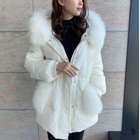 【即納あり】fox fur down   coat
