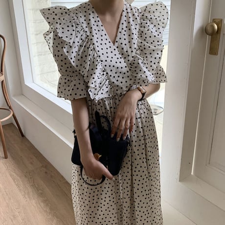 dot frill　onepiece