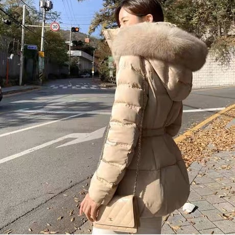 fox fur down jacket