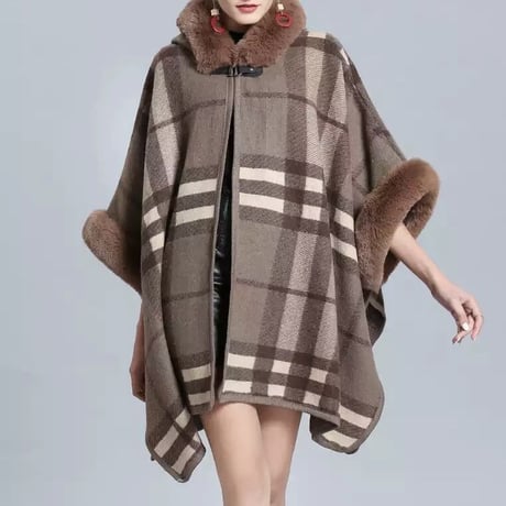 check eco fur poncho