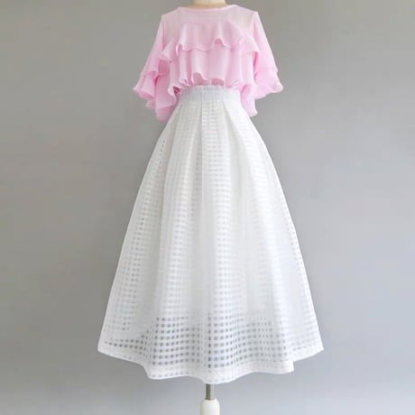 organdy white skirt