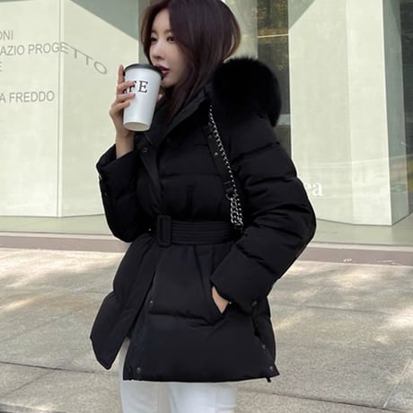 fox fur down jacket
