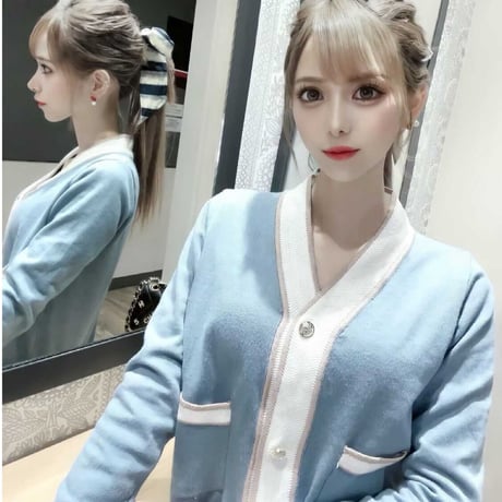 gold button cardigan