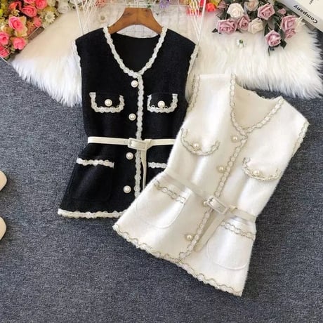 pearl button vest