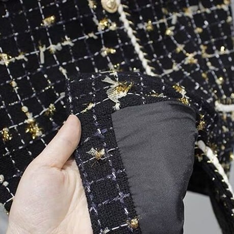 gold button tweed vest