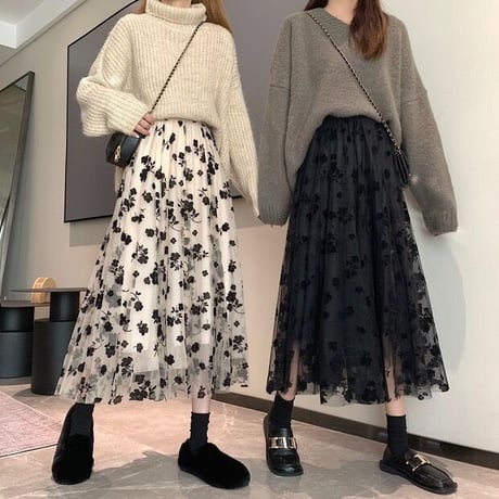 フラワーチュールスカート