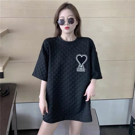 ハートアルファベットオーバーtシャツ