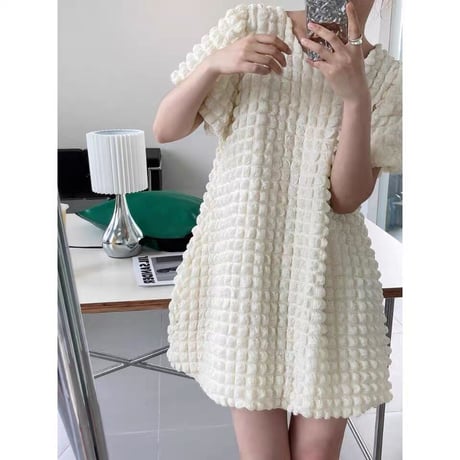 puff sleeve mini onepiece