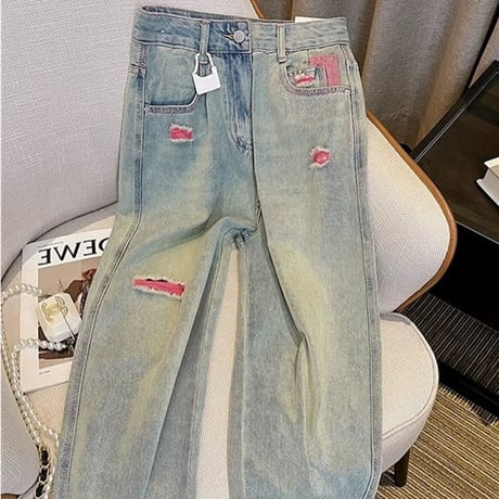 point pink denim