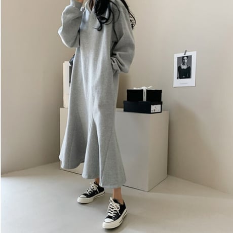 裏起毛 sweat onepiece