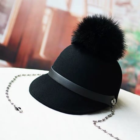 chain fur casquette