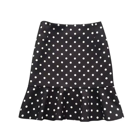 dot mermaid mini skirt
