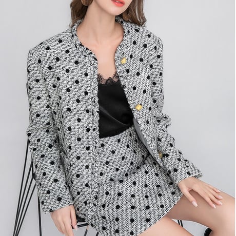 tweed dot jacket
