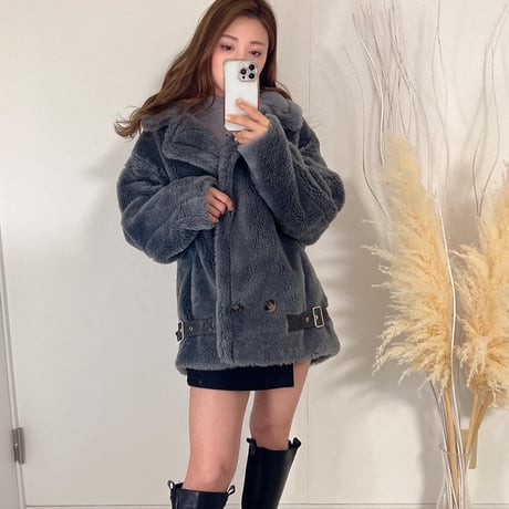 【ウール100%】short coat