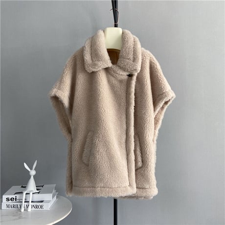 ウール poncho coat