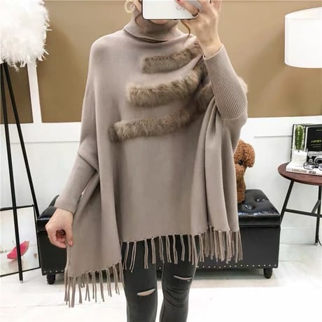 fur poncho