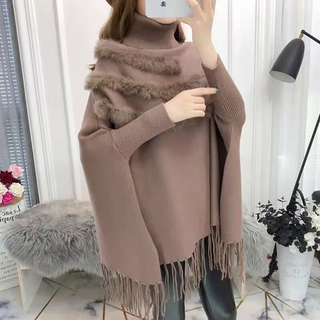 fur poncho