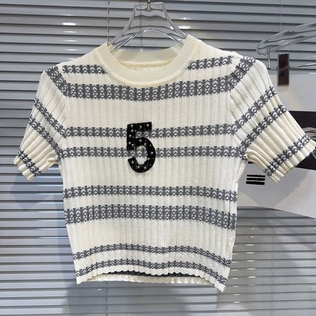 number border summer knit