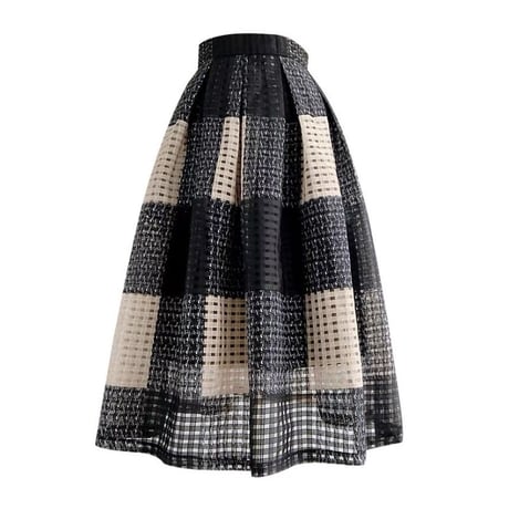 organdy check skirt