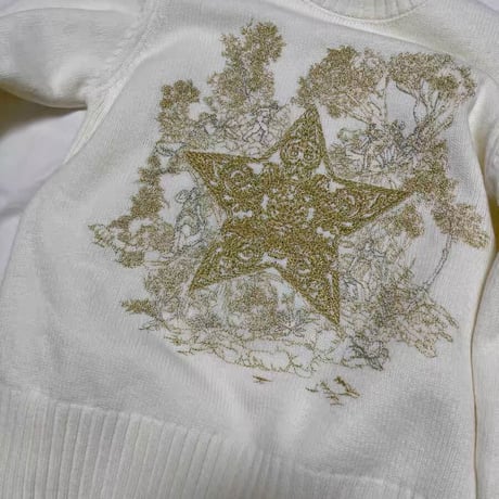 【刺繍】 star knit
