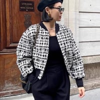 tweed blouson