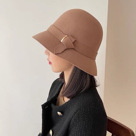 ウール bucket hat