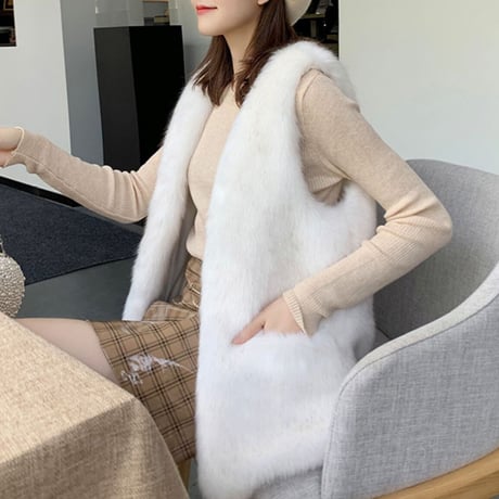 eco fur vest