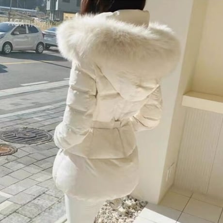 fox fur down jacket