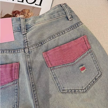 point pink denim