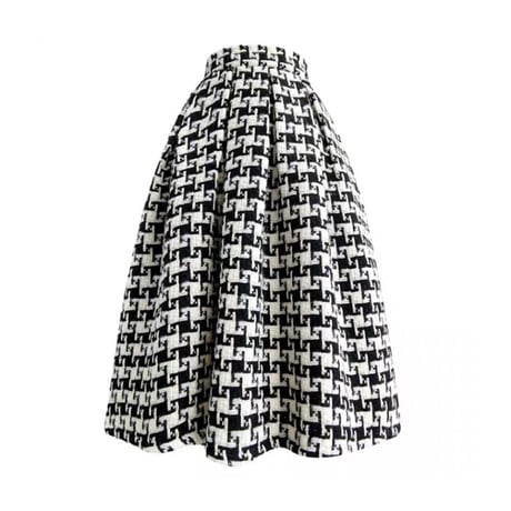 千鳥格子 tweed  skirt