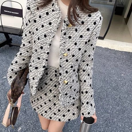tweed dot jacket