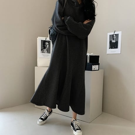 裏起毛 sweat onepiece
